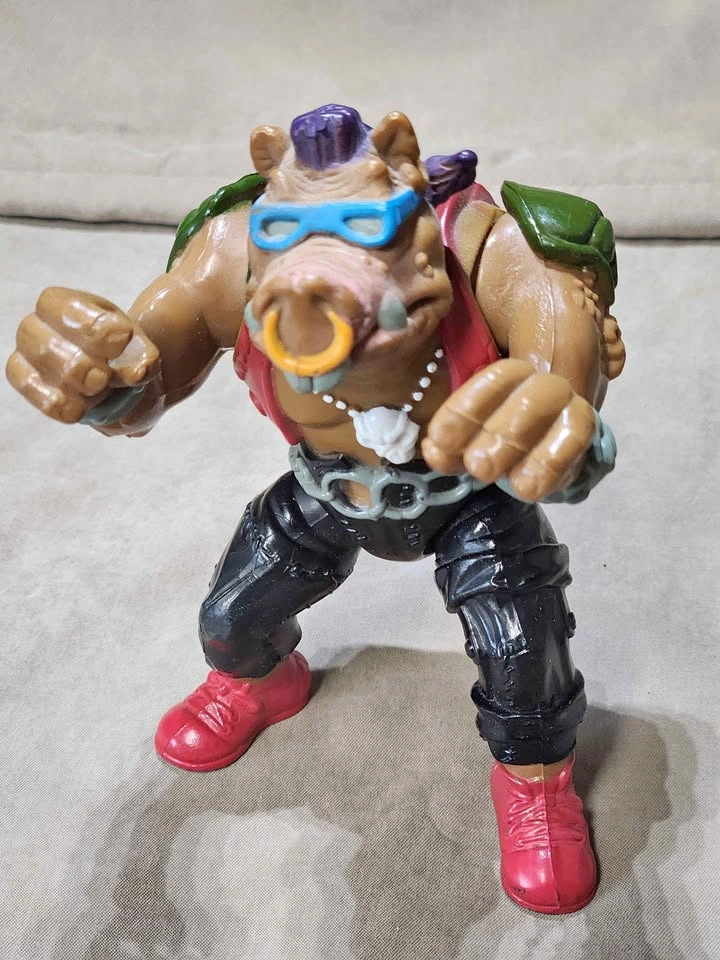 Vintage 1988 TMNT Action Figure Lot - Splinter, Bebop, Rockstead