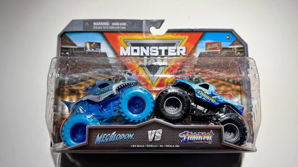 NEW - Monster Jam Batman Vs. Megalodon Die-Cast Trucks