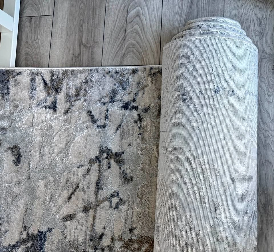 Modern Abstract Area Rug - Grey and Blue 200cmx300cm