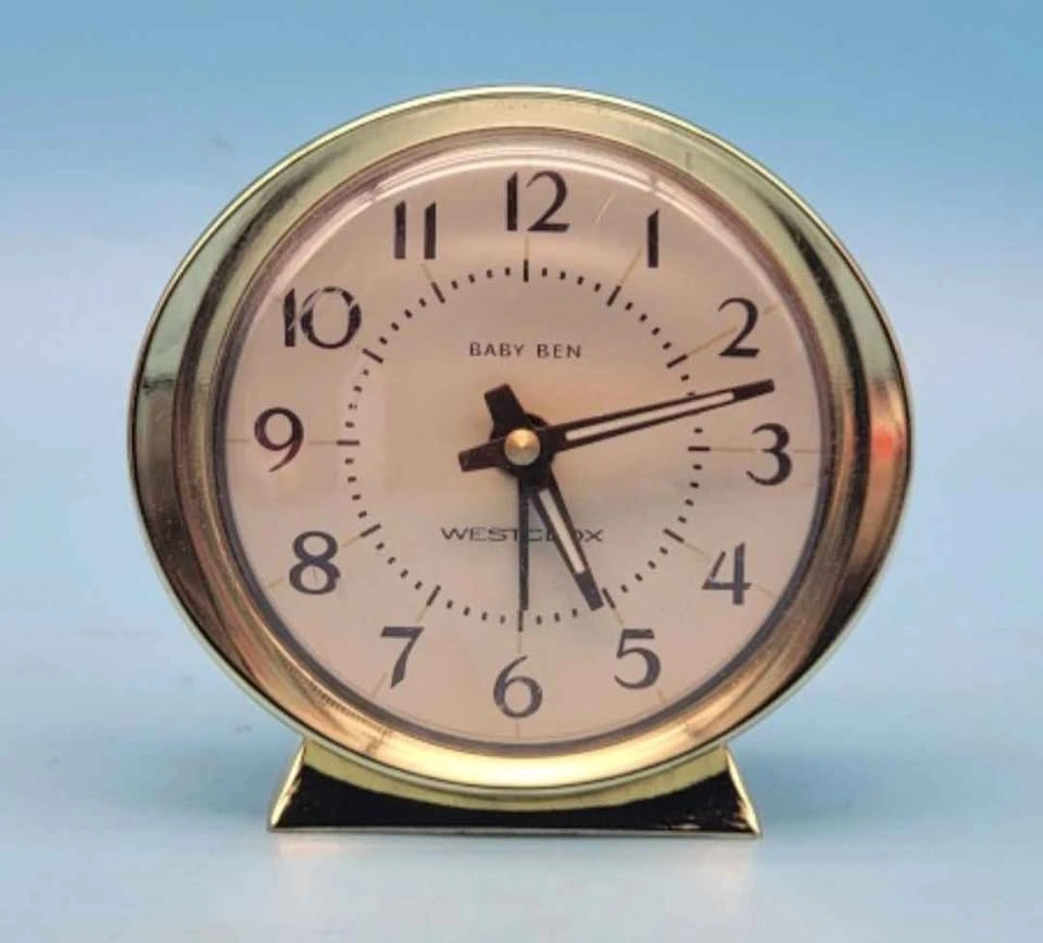 Vintage Westclox BABY BEN ALARM CLOCK Ivory/ Brass Tested - photo 2