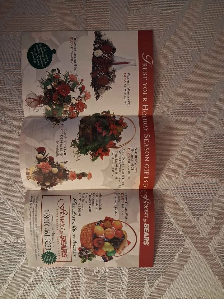 Vintage Sears Christmas 1999 Floral Holiday Catalog Mailer - photo 2