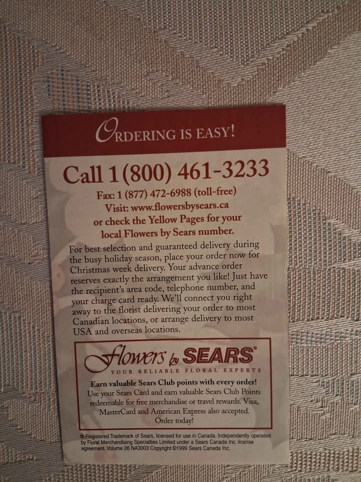 Vintage Sears Christmas 1999 Floral Holiday Catalog Mailer - photo 4