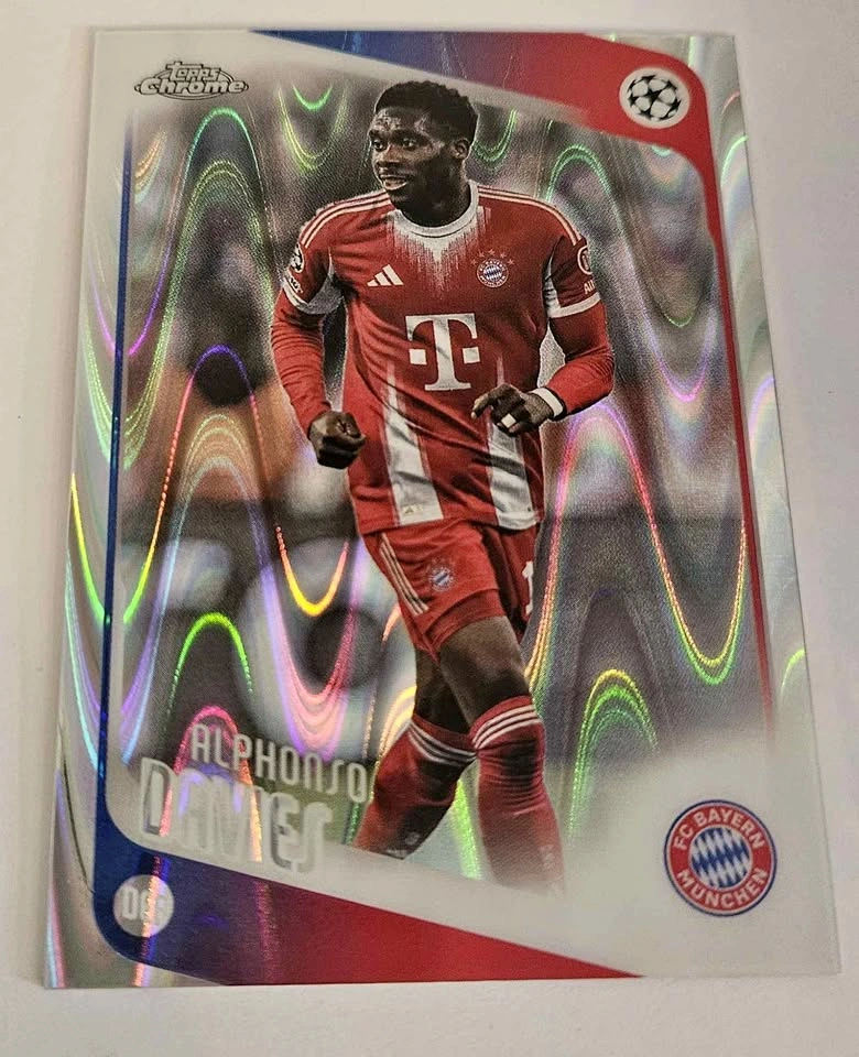 2025-26 Topps Chrome Soccer Alphonso Davies Pulse Refractor