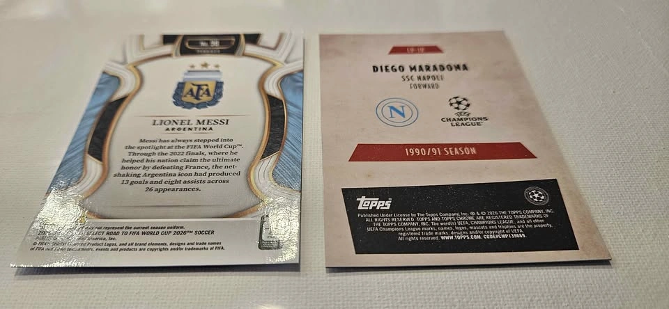 Panini Select Lionel Messi & Topps Chrome Diego Maradona - photo 2