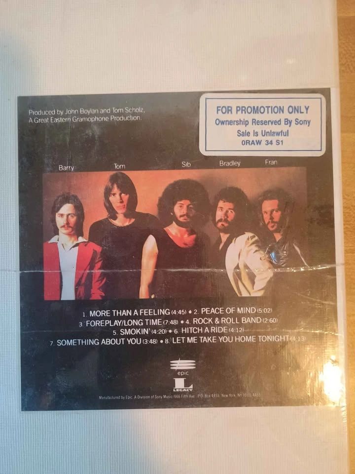 Boston Self Titled CD 24k Gold Longbox SEALED Promo Sony - photo 3