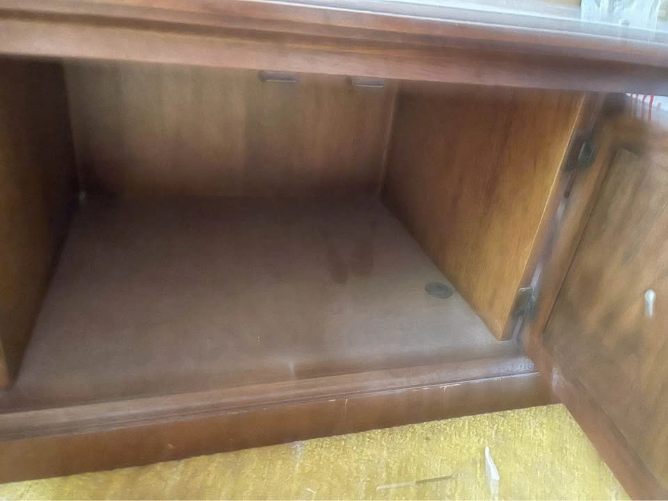 Coffee table with storage wooden 4 feet long needs TLC - photo 4
