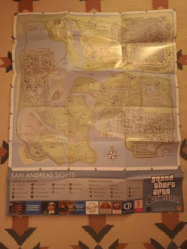 Grand Theft Auto San Andreas Poster Double Sided GTA - photo 2