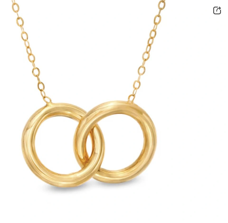 Interlocking Open Circles Necklace in 14K Gold from Peoples - photo 3