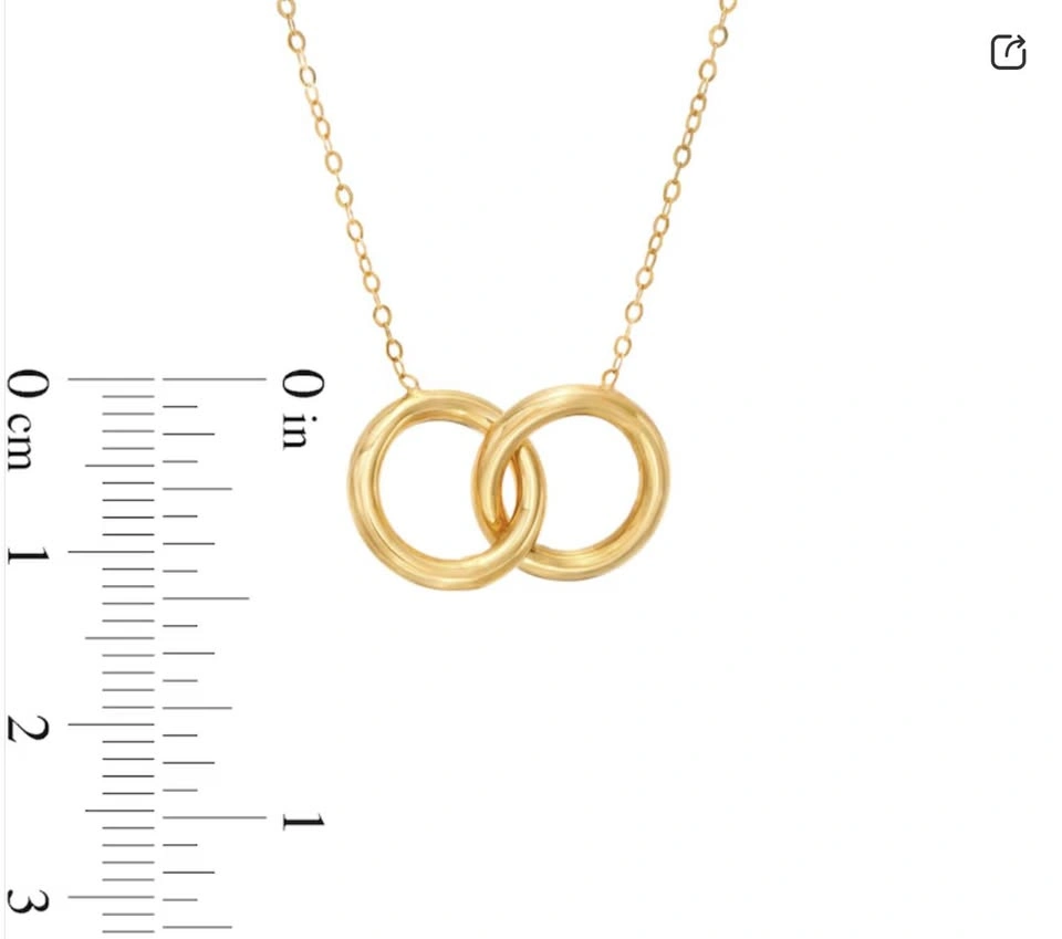 Interlocking Open Circles Necklace in 14K Gold from Peoples - photo 4