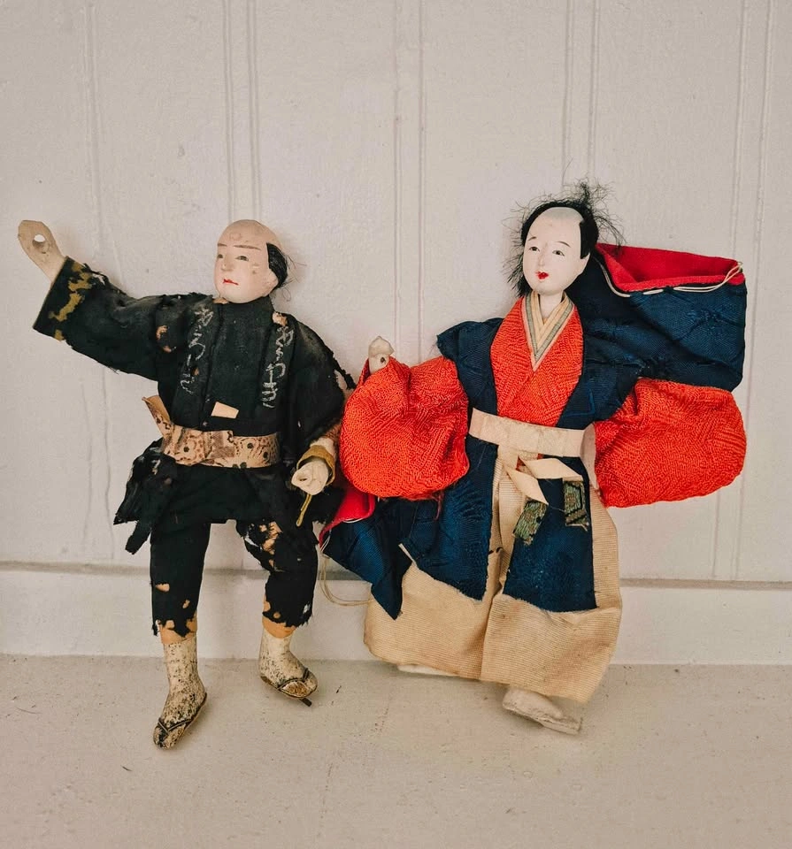 Rare Antique Japanese Dolls Set of 8 Ningyo - c.1900 Meiji - photo 5