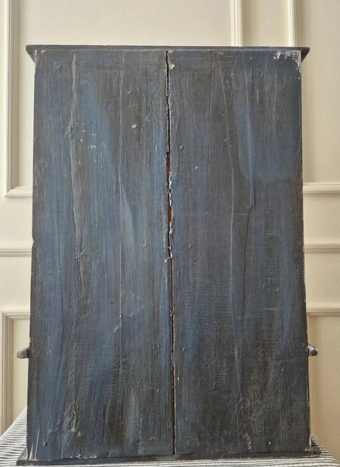 Vintage Hand-Carved Folk-Art Cabinet — Painted Aztec/Maya Wall C - photo 3