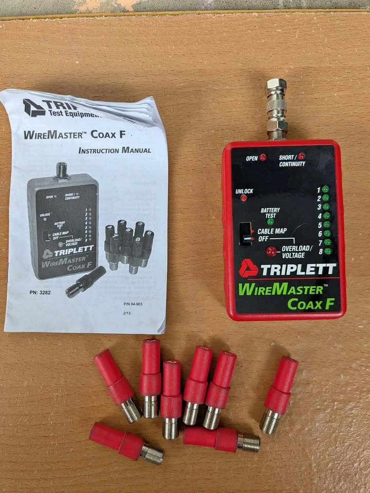 Triplett WireMaster Coax F - Coaxial Cable Mapper & Tester Set