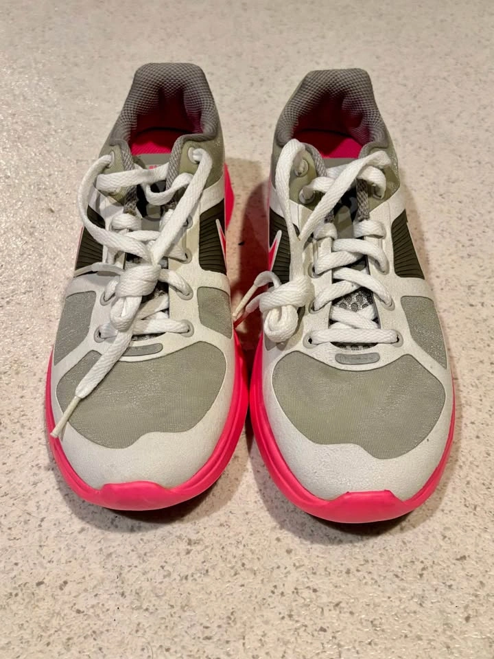 Nike Lunar Running Shoes Grey White Pink US 9.5 - photo 3