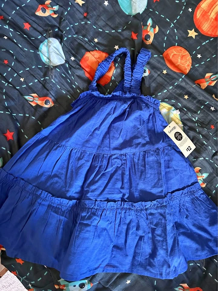 George Blue Tiered Dress