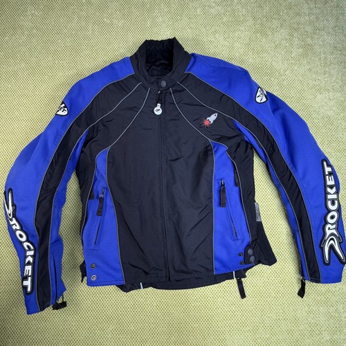 Joe Rocket Womens Large Blue Black Motorcycle Jacket Armoured