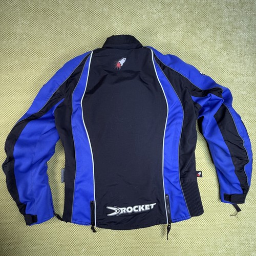 Joe Rocket Womens Large Blue Black Motorcycle Jacket Armoured - photo 2