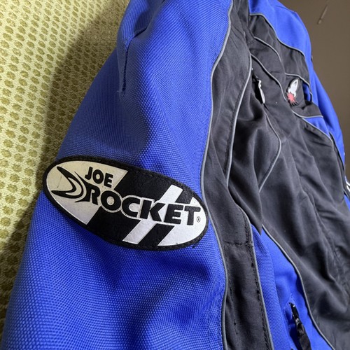Joe Rocket Womens Large Blue Black Motorcycle Jacket Armoured - photo 4