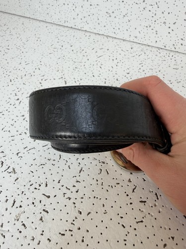 Gucci Interlocking G Guccissima Leather Belt Black 105/42 - photo 3