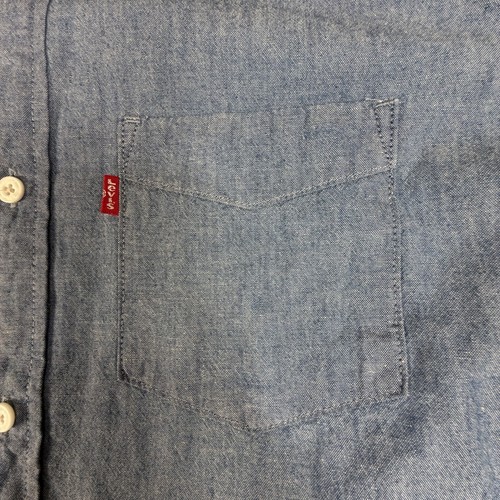 Levi's Men's Cool Blue Chambray Long Sleeve Button Up Shirt - photo 4
