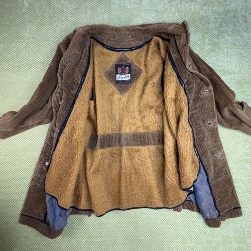 Lusa Men's XL Coffee Brown Corduroy Sherpa Lined Vintage Coat - photo 4