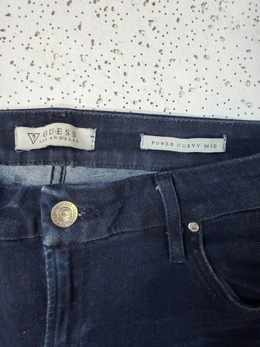 Guess Power Curvy Mid Jeans Women's W29 Dark Wash Skinny Stretch - photo 4