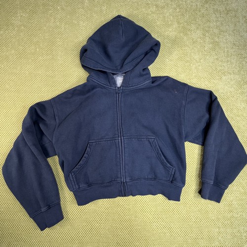 Tna Aritzia Women's Size S Black Cropped Full Zip Hoodie