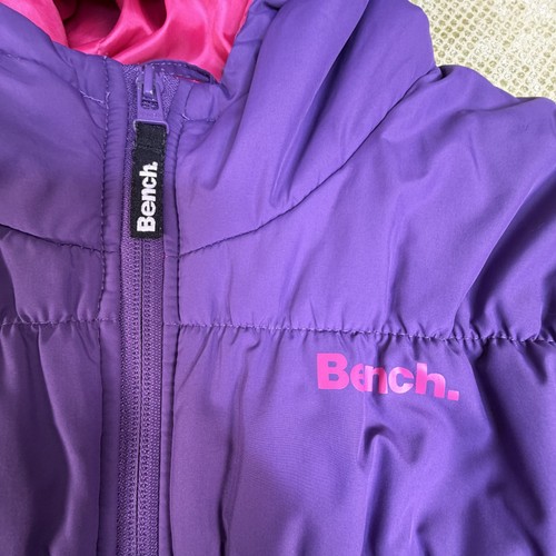 Bench Girls Youth 13/14 Purple Puffer Jacket Hooded Quilted - photo 3