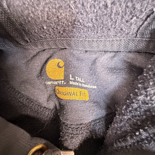 Carhartt Men's Large Tall Black Sleeve Logo Pullover Hoodie - photo 4