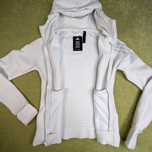 adidas Women's Size S White Fitted Full Zip Athletic Jacket - photo 3