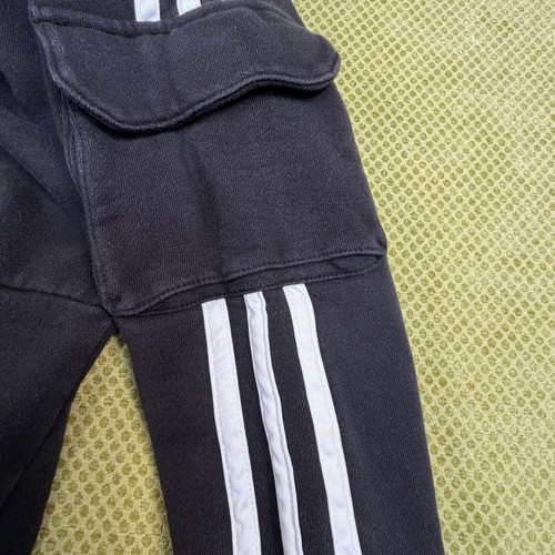 Adidas Kids Size M (10-12) Black White 3-Stripe Hoodie - photo 4