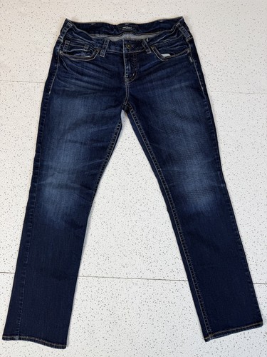 Silver Jeans Co Suki Straight Jeans Womens 32x32 Dark Wash