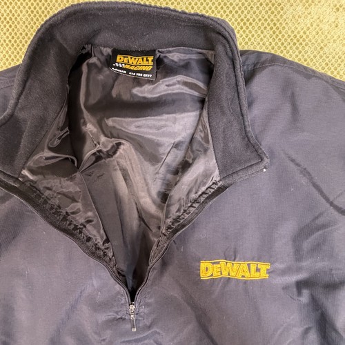 DEWALT Men's XL Black Quarter Zip Windbreaker Workwear Jacket - photo 3