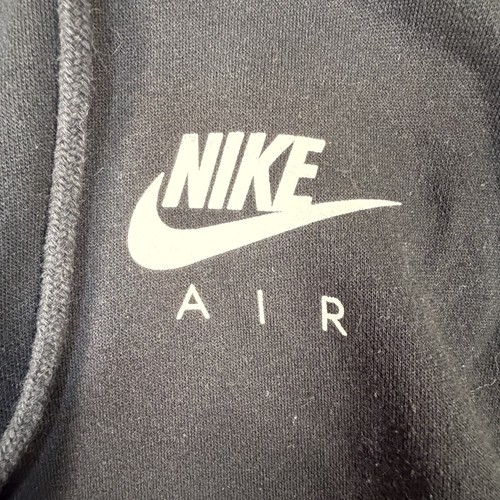 Nike Air Full Zip Hoodie Womens Large Black Spellout Sleeve Logo - photo 5