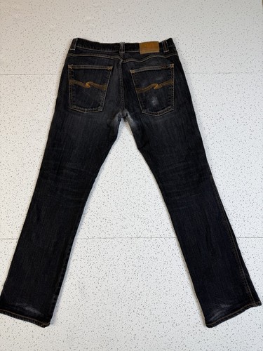 Nudie Jeans Slim Jim Selvedge Dry Black Jeans Mens 34x32 - photo 2