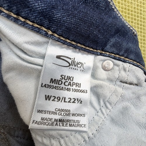 Silver Jeans Co Suki Mid Capri Women's W29 L22.5 Blue Jeans - photo 5