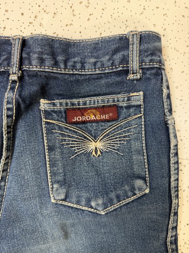 Vintage Jordache Girls High Rise Straight Leg Jeans Blue Raw Hem - photo 5