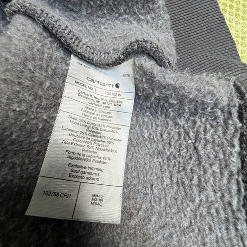 Carhartt Men's M Fleece Lined Full Zip Hoodie Broken Zip - photo 5