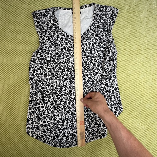 RW&CO Women's Size M Black White Floral Blouse - photo 5