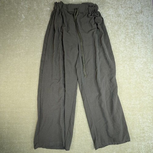 Women's Olive Green Wide Leg Pull On Pants Elastic Waist
