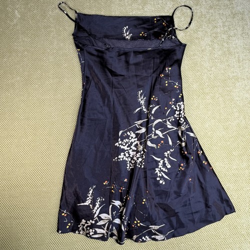 Lot 2 Women's Floral Satin Slip Nightgowns Black Beige - photo 2