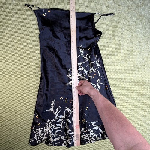 Lot 2 Women's Floral Satin Slip Nightgowns Black Beige - photo 4