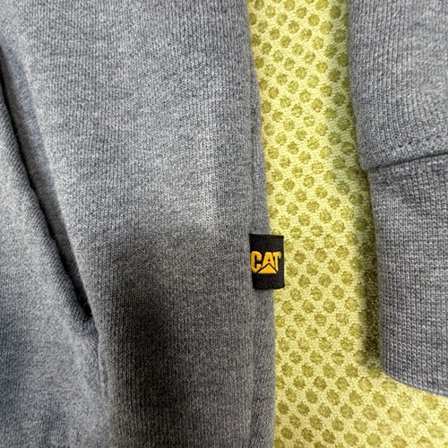 CAT Caterpillar Men's S Grey Logo Hoodie Workwear Pullover - photo 2