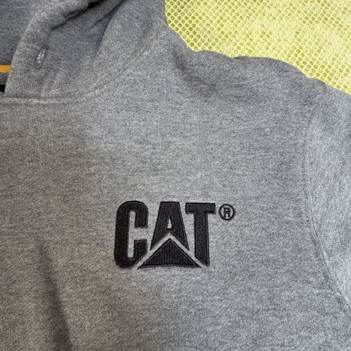 CAT Caterpillar Men's S Grey Logo Hoodie Workwear Pullover - photo 3