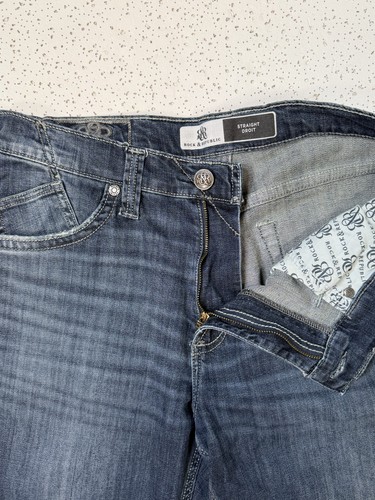 Rock & Republic Straight Jeans Men's 34x30 Medium Wash Embroider - photo 4