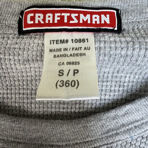 Craftsman Men's S Grey Waffle Knit Thermal Long Sleeve Shirt - photo 3