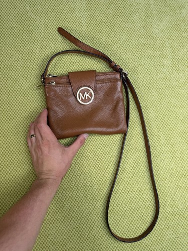 Michael Kors Brown Crossbody Wallet Bag MK Logo