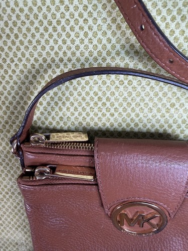 Michael Kors Brown Crossbody Wallet Bag MK Logo - photo 2