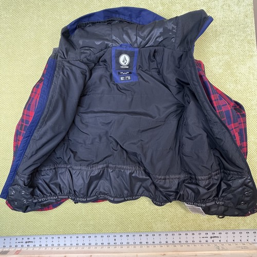 Volcom Neolithic Womens XL Red Plaid Insulated Snow Jacket 10K S - photo 4