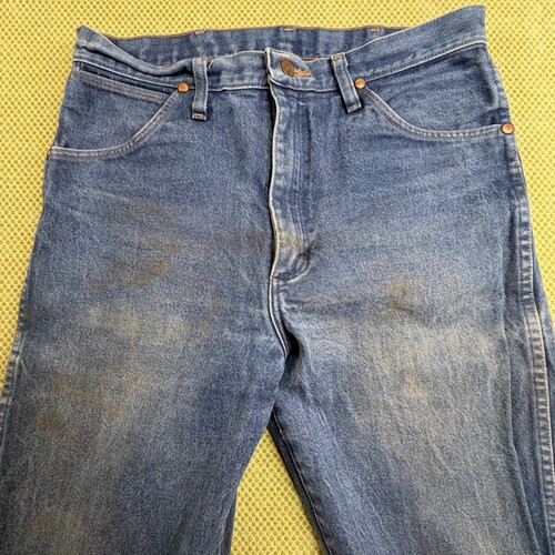 Wrangler 13MWZ Men's Jeans 33x40 Blue Denim Mexico Stained - photo 4