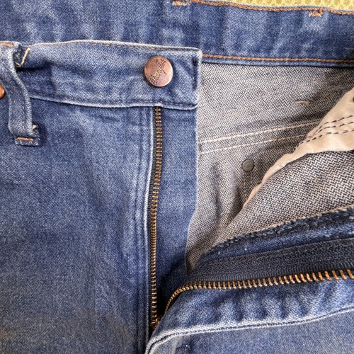 Wrangler 13MWZ Men's Jeans 33x40 Blue Denim Mexico Stained - photo 5